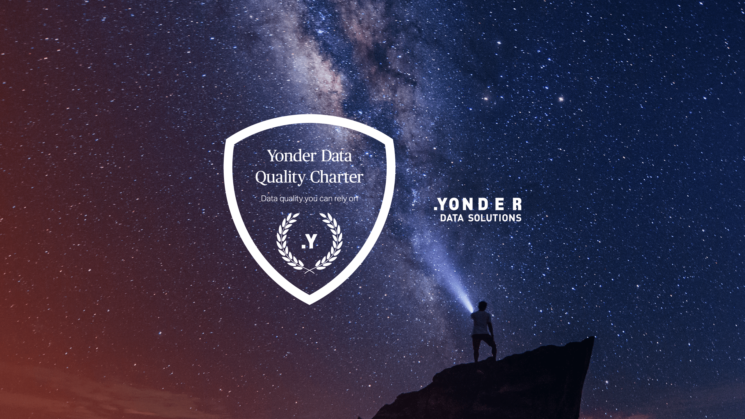 The Data Quality Charter crest next to the Yonder Data Solutions logo.